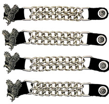4 EAGLE DOUBLE CHAIN MOTORCYCLE VEST EXTENDERS USA MADE