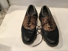 FOOTJOY DRYJOYS MENS GOLF SHOES BLACK/BROWN. 53775. SIZE 8.5.