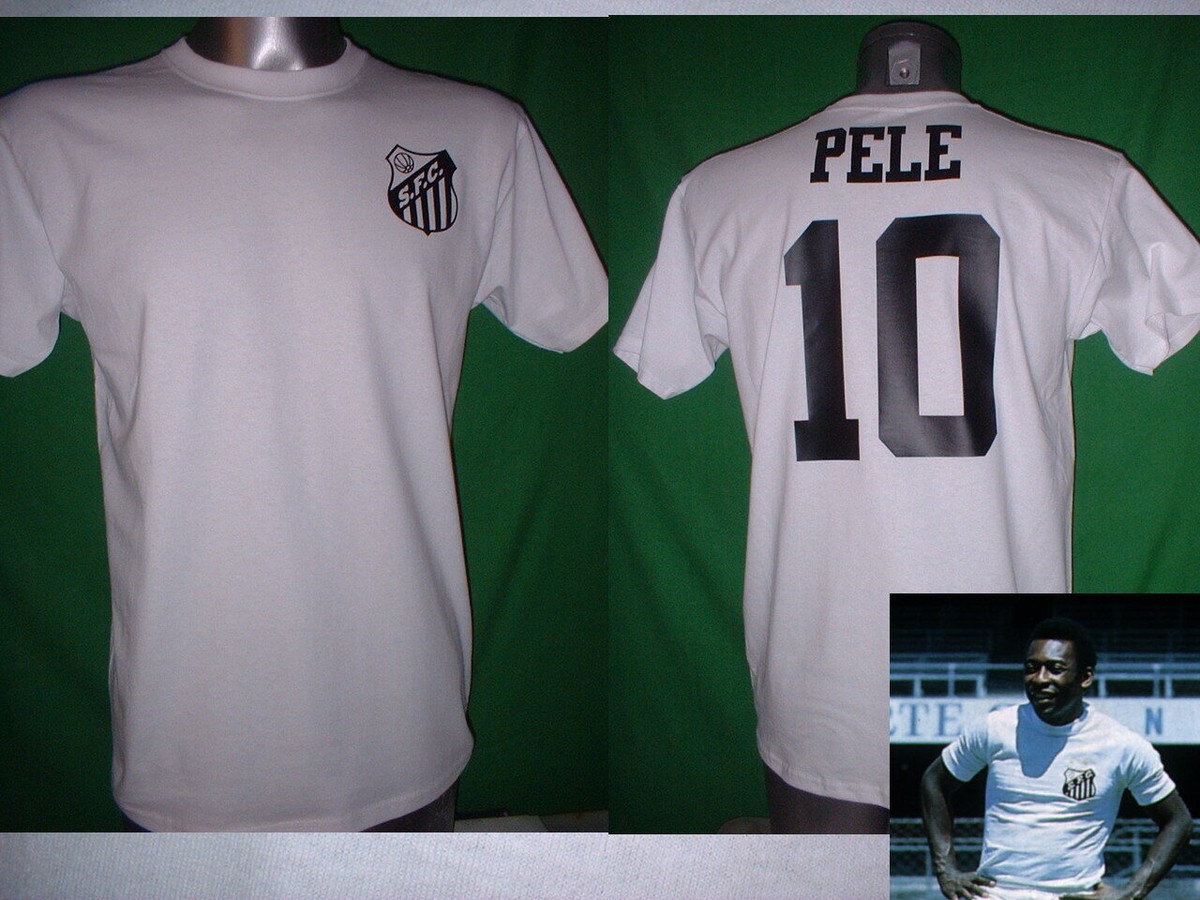 Santos Brazil Pele S M L XL Football Shirt New Jersey Soccer