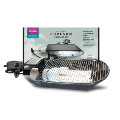 Arcadia PureSun Compact Kit Lampe E27 20W optimale Vogel Beleuchtung Vogelkäfig