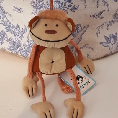 Neu Jellycat Dingly Dangly Morris Affe klein neu mit Etikett 