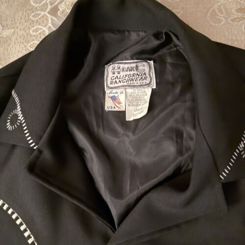 VTG 50s 60s H Bar C Western California Ranchwear Jacket Rayon Sz L RockABilly - Picture 8 of 8