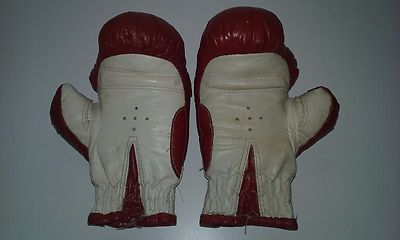 Vintage Franklin Sugar Ray Leonard 1773 Youth Boxing Gloves 2 Pair Very Good