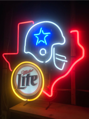 Dallas Cowboys Miller Lite Neon Light Sign 24