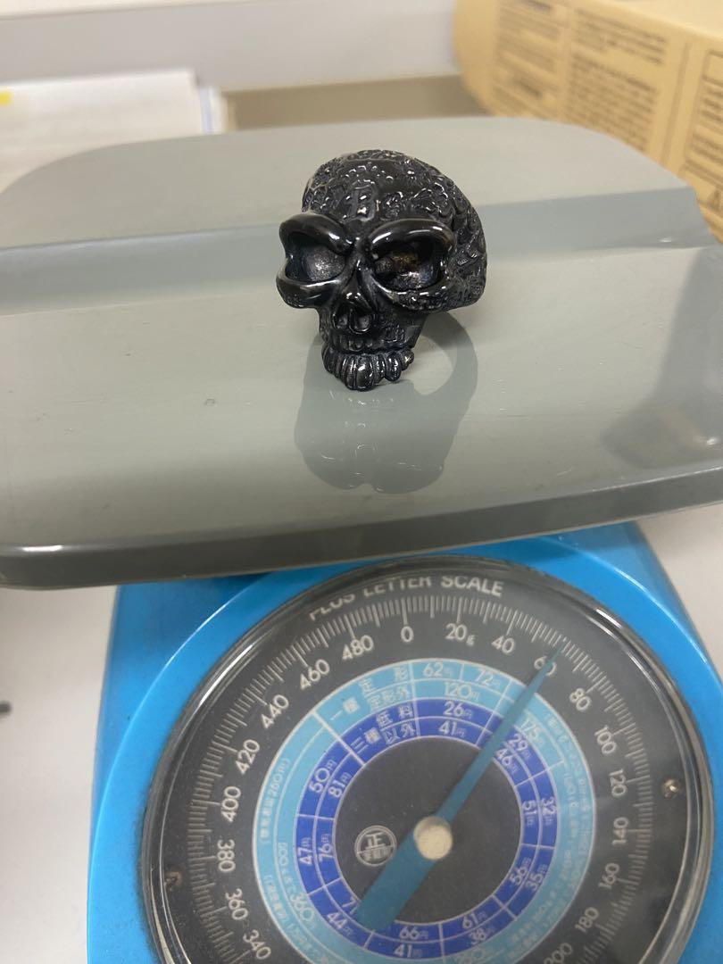 Bill Wall Leather Graffiti Master Half Skull Ring (LTD) US13 Used