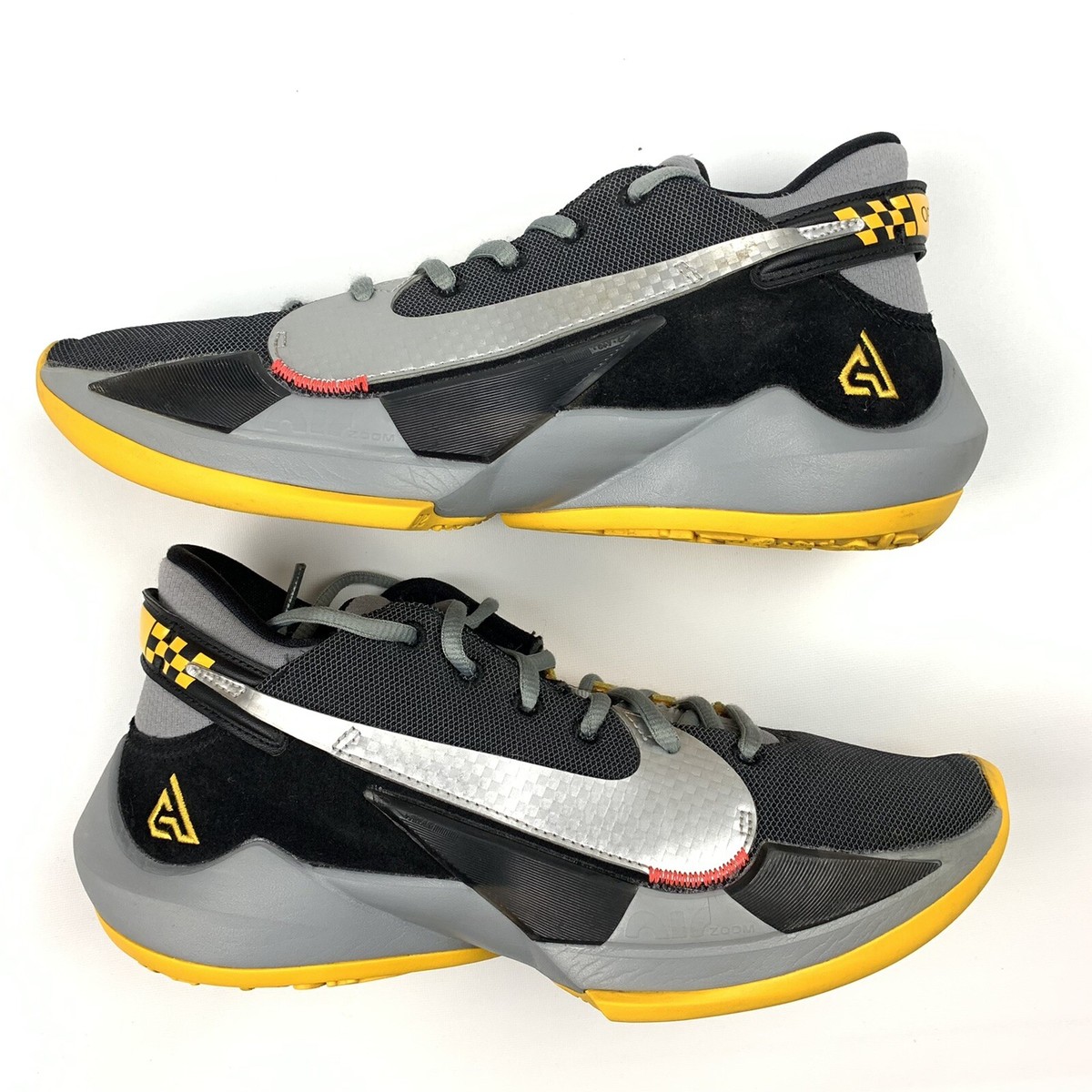 Nike Zoom Freak 2 Taxi Black Silver Size 8 CK5424-006