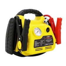 12v Portable Car Jump Starter Air Compressor Battery Start Booster Charger Leads