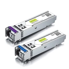 10Gtek a Pair of 1.25G SFP Bidi Transceiver, 1000Base-BIDI SingleMode Simplex...