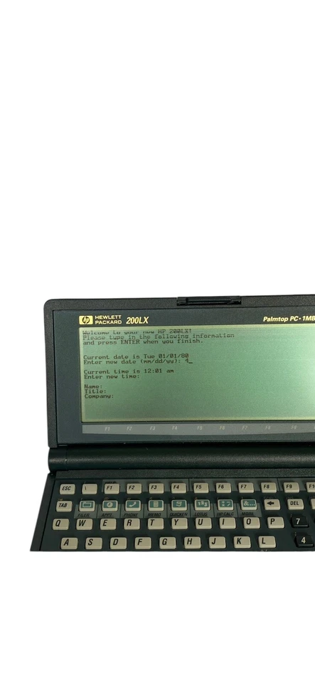 Muy raro Hewlett-Packard HP 200LX 5 MB de RAM de colección palmtop Foto 3 de 4