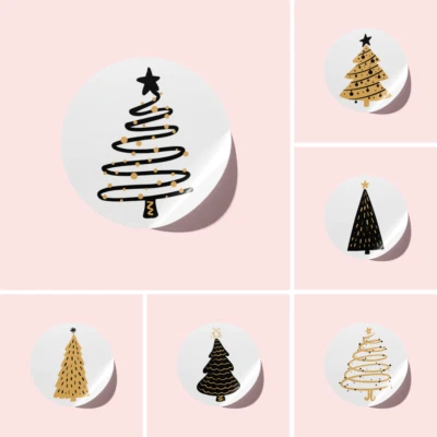 24 Pack Christmas Stickers: 5cm Perfect for Gift Packaging & Wrapping - image 1 of 4