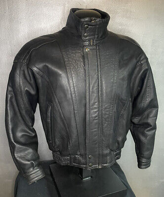 Vintage 'Dodge City' Heavy Leather Jacket Mens Biker Bomber Vintage 'Dodge City' Heavy Leather Jacket Mens Biker Bomber
