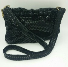 Purse Shoulder Bag Vintage Black Sequin Evening Wear Spring Closure