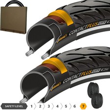 2x Continental E-Bike Reifen Contact Plus City 26-28 PANNENSCHUTZ m/o.Schlauch