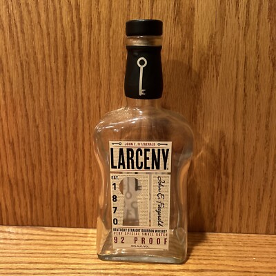 Larceny Small Batch 92 Empty Bourbon Bottle 750 mL