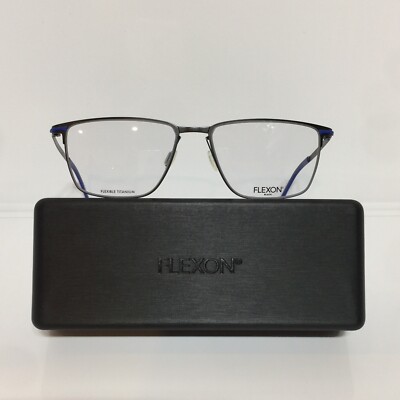 NIB Flexon Black B2001 001 Black Titanium Metal Eyeglasses 56mm