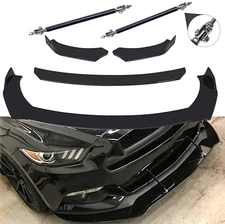 For Ford Mustang GT Front Bumper Lip Spoiler Splitter Body Kit+Strut Rods