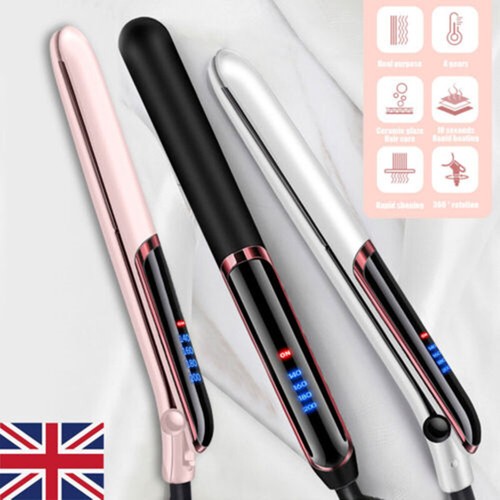 2in1 Hair Straighteners Ceramic Plates Straightener Curler Salon Hair Styler