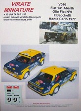 V046 FIAT 131 ABARTH RALLYE MONTE CARLO 1977 "OLIO FIAT" N°9 F.BACCHELLI DECALS