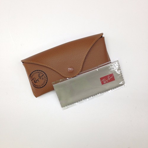 NEW Ray Ban Genuine Brown Sunglasses Eyeglasses Case with Cleaning Cloth & Book - Picture 2 of 8