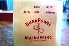 Elgin Mainspring for 21/0s No. 6004 - Alloy   FOR  7-15 JEWEL WATCHES   #B