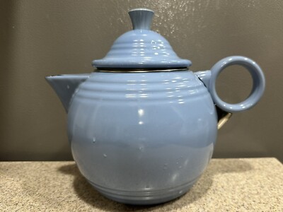 Vintage 80 s Blue Fiesta Homer Laughlin by Copco Enamel Tea Kettle in EUC, RARE!