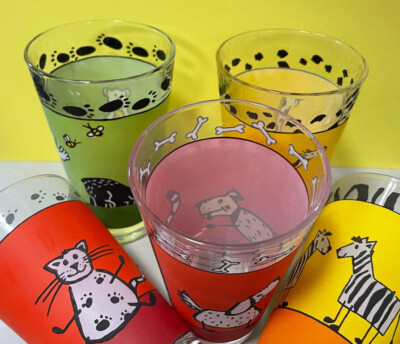 Könitz Konitz Tiergeschichten Zebra Hund Bär Katze Giraffe Glas Trinkglas Wasser