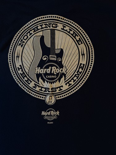 Hard Rock Hotel Casino Biloxi T-Shirt Herren XL schwarz kurzarm 2-seitig *defekt - Bild 10 von 10