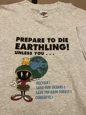 Acme Clothing Marvin The Martian Official 90’s Single Stitch T-shirt 1991 Sz XL