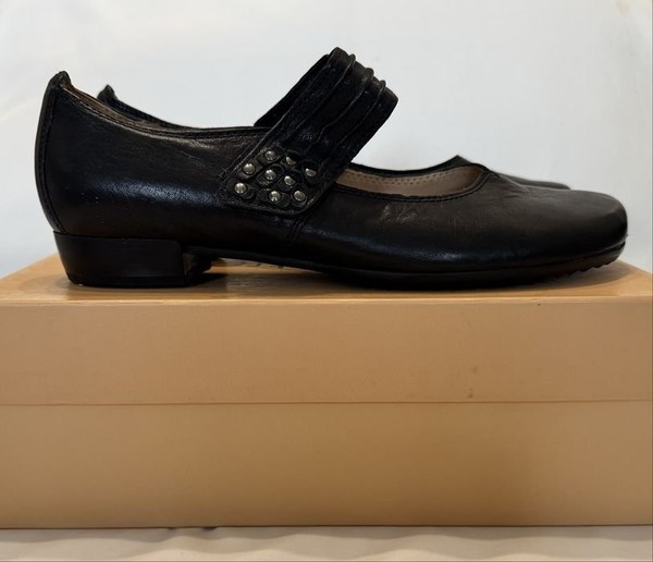 Women Gabor Heels Black Leather 39 #35FW
