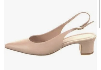 Mansur Gavriel Leather $495 Slingback Pumps In Pale Pink Beige? 39