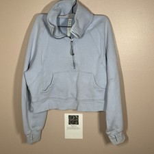 Lululemon Scuba Oversized Funnel Neck Half Zip Pastel Blue LW3FJ6S XS/S