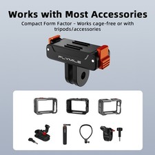 Quick-Release Mount Two-claw Adapter Expansion Base fit for DJI Action 6/4/5 Pro