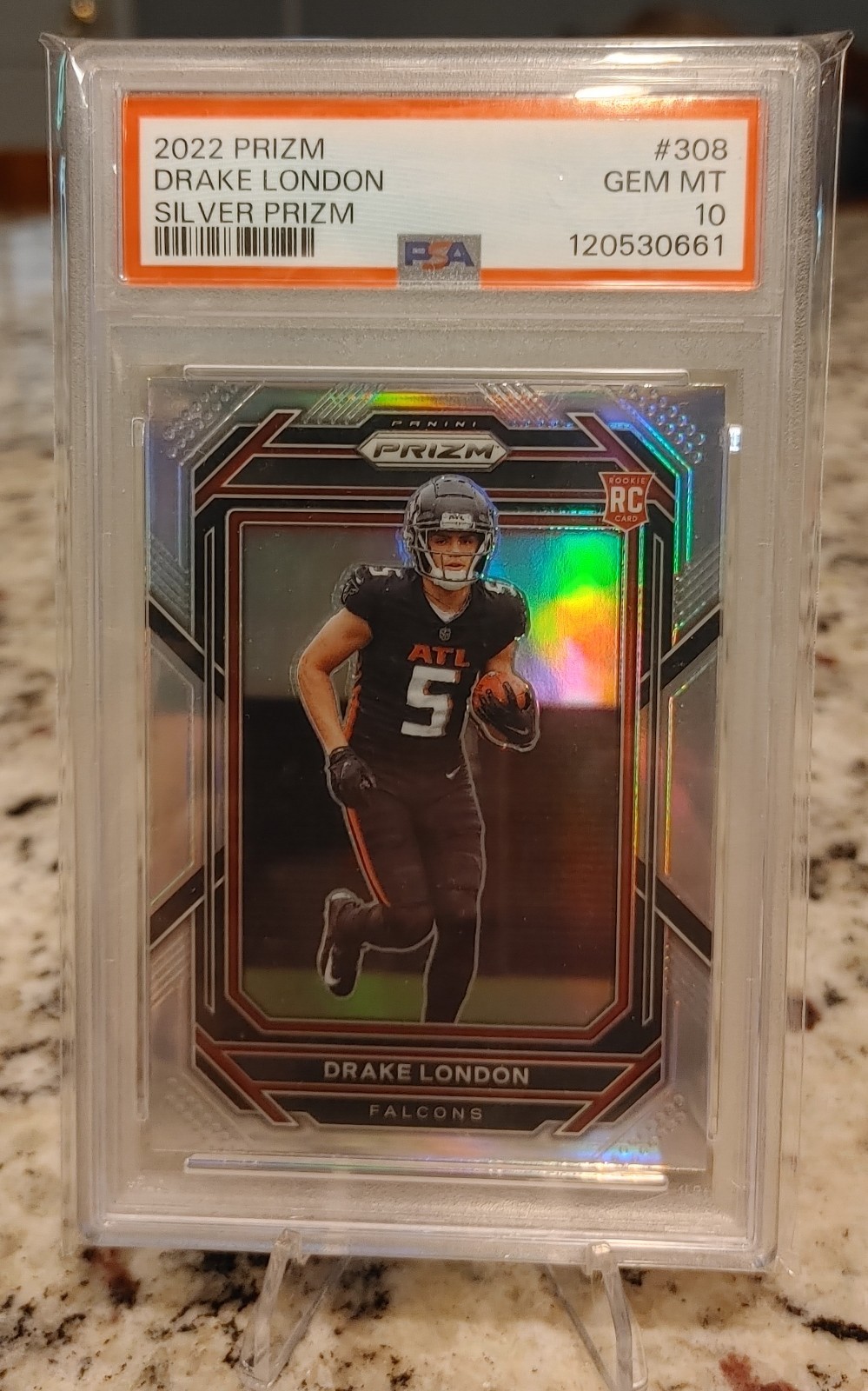 Drake London Panini Prizm #308 Silver