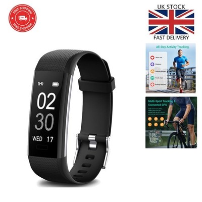 Advanced Fitness Smartwatch mit Pulsmesser & einfachem Laden - Schwarz
