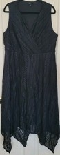 Torrid 2 Black Lace High Low A-Line Dress Sleeveless V-Neck Plus Size