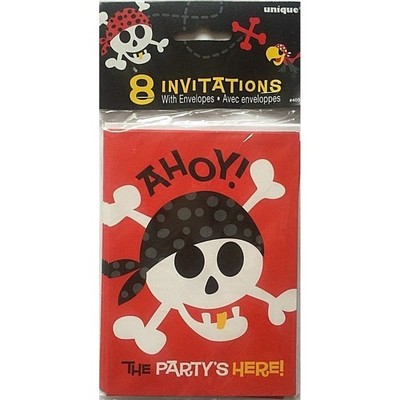 Unique Party - Pirat - Einladungen, Geburtstag 8er-Pack - Karton (SG24593)