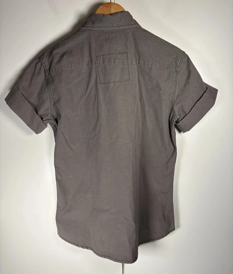 G Star Shirt Mens Large Grey Kingston Army Ripstop Short Sleeve - Image 2 of 4