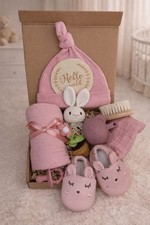 Baby Bathing Grooming Gift Set Hat Booties Brush Pacifier Toy Blanket Multi Col