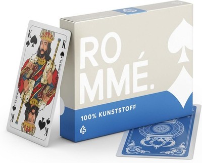 TS Spielkarten, Romme 100% Kunststoff Kartenpiel - wasserfest und abwaschbar