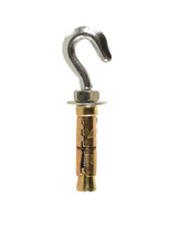 2 PACK M8 Shield Anchor Hook Bolt Zinc Plated, JCP Masonry Shield Anchor, Zinc.