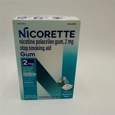 Nicorette OTC Stop Smoking Nicotine Gum, 2mg, 100ct - Expiration Date 12/27