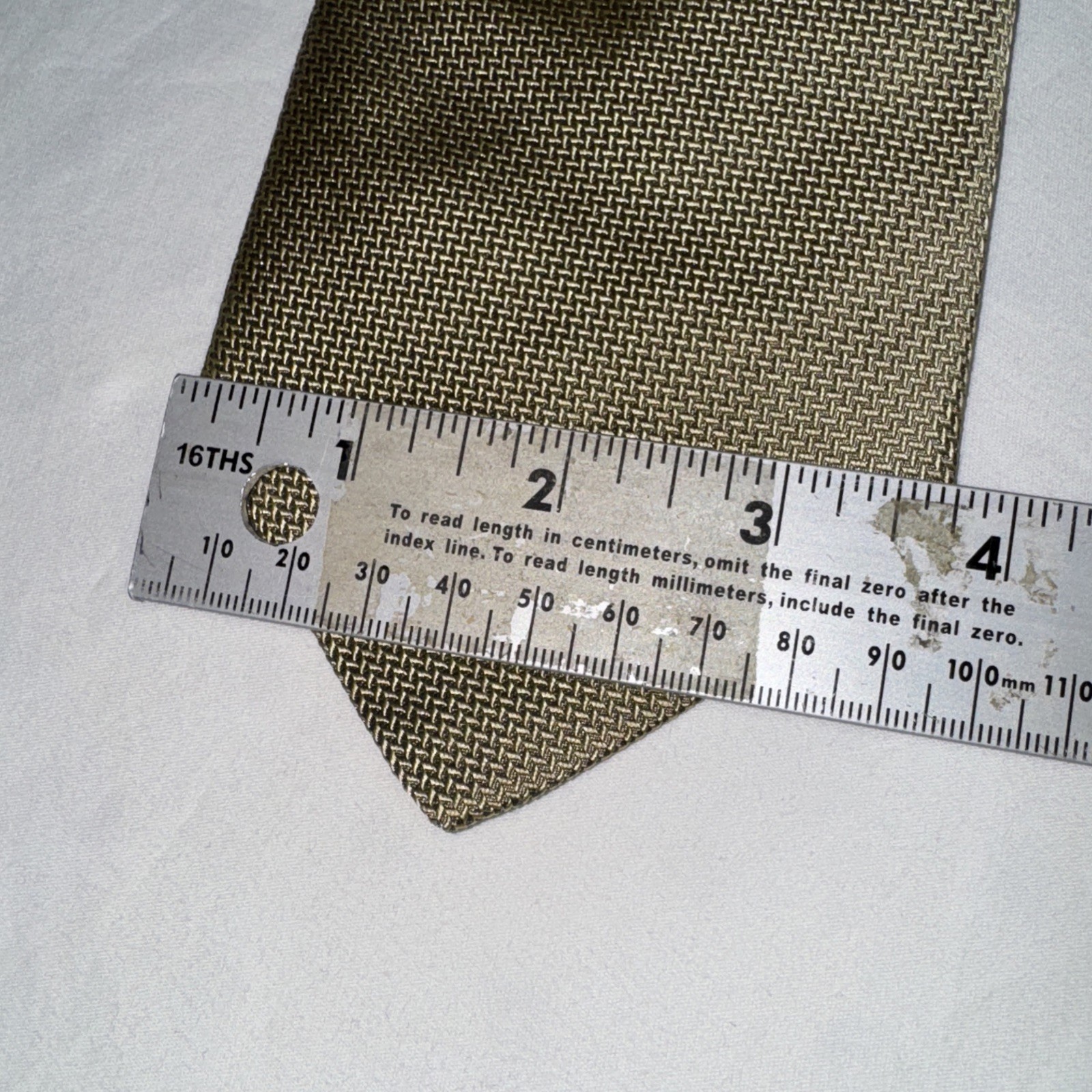 Brooks Brothers Makers Necktie 100% Silk Men’s Geometric Gold Zig Zag 4" 57” USA thumbnail 3