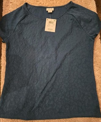 NWT ***Jaclyn Smith Collection Women's Green SS Knit Top***Small