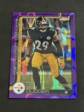 2025 Topps Chrome NFL Kyle Dugger /75 Purple Lava #211 Steelers