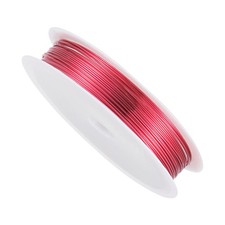 24 Gauge Jewelry Copper Wire 0.5mm for Beading Bracelet Necklace Craft Rose Red