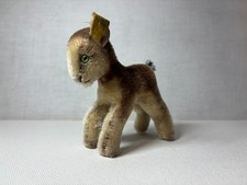 Vintage Steiff Zicky Goat, 4" mohair plush 1950s