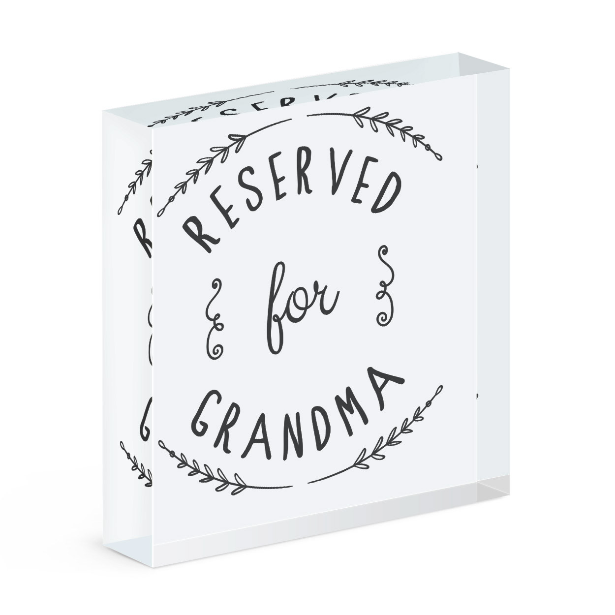 Reserved for Grandma Acrylic Photo Block Frame Grandmother Nan Nana