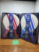 Lot Of 2 Silver One Champions Court Paddleball Paddles Set Blue Maroon New