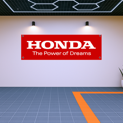 #ad Honda The Power Of Dreams Banner Garage Wall Decors Fans Gift 71x24 in $26.80