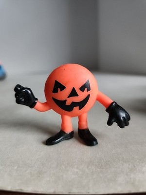 Halloween Fun World Div Pumpkin Jack O Lantern Vintage Bendable Bendy Figure